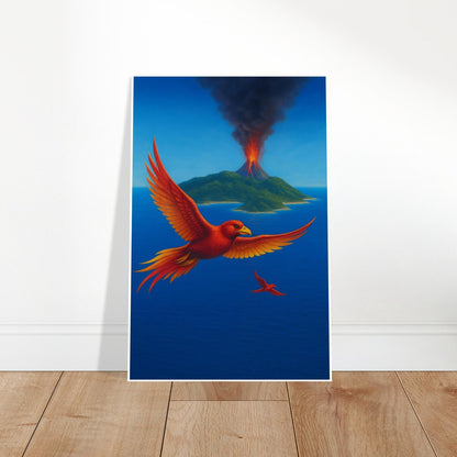 BIRDS OF PARADISE MAGIC THE GATHERING INSPIRED PHOENIX VOLCANIC ISLAND POSTER 2