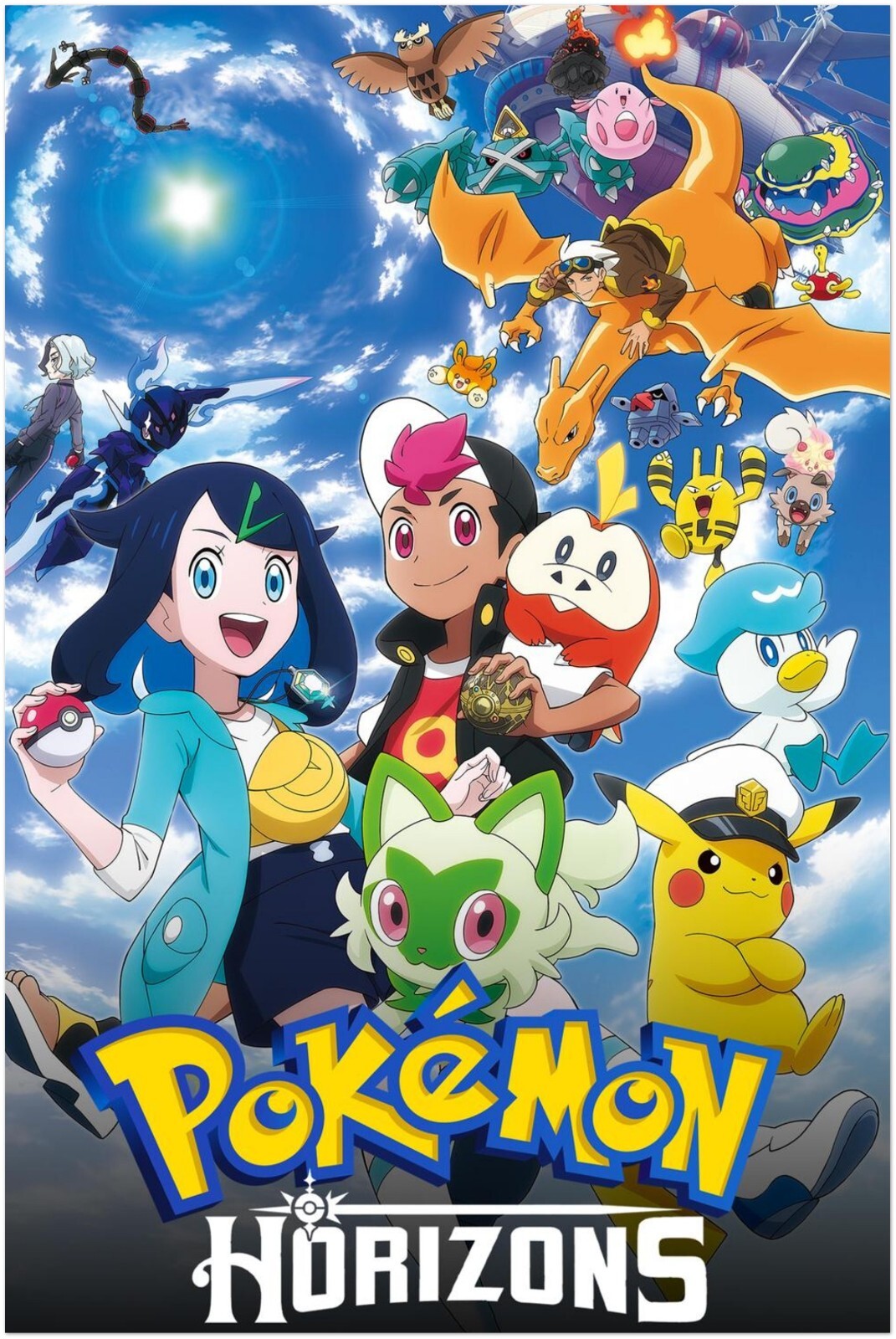 Pokémon Horizons Poster – Epic Adventure Artwork Featuring Liko, Roy & Pikachu