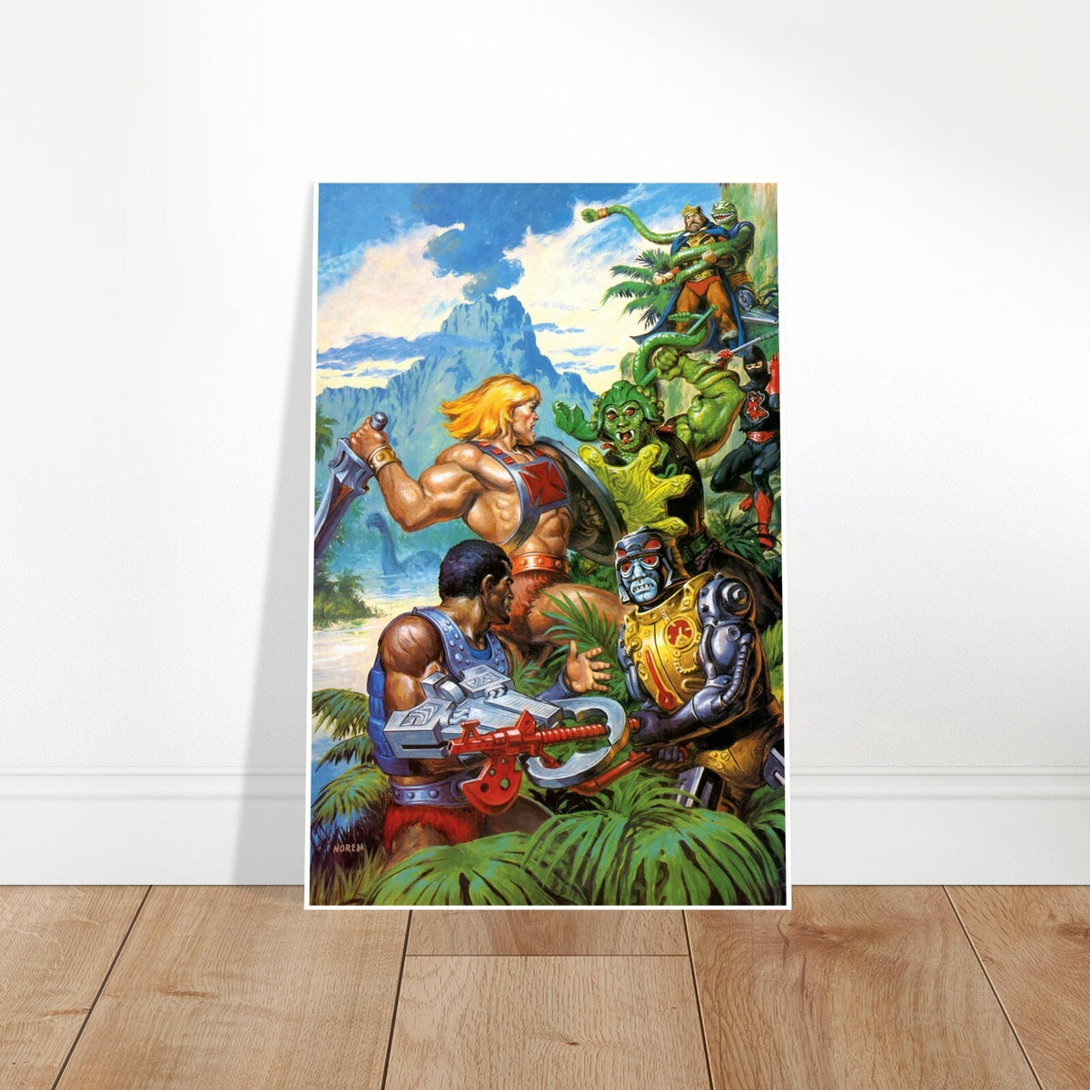 He-Man Battle Ram Poster – Earl Norem MOTU Art, Jurassic Planet Style 2