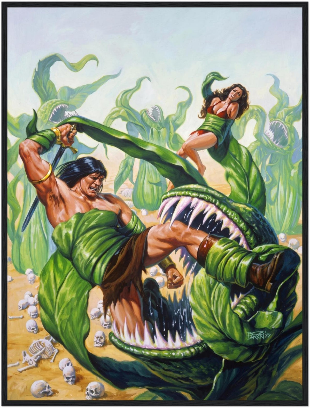 Savage Sword of Conan #42 Cover by Bob Larkin (1979) - Framed Poster 24in x 32in 2