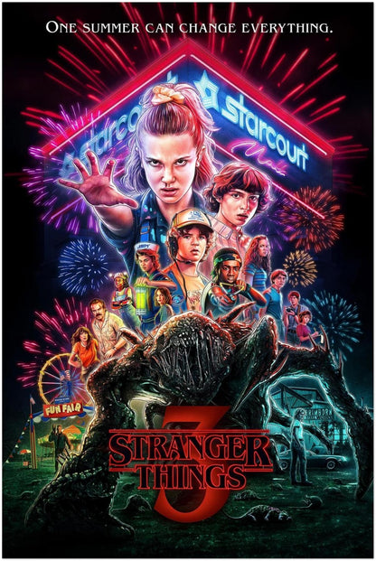Stranger Things Season 3 Series Poster - TV Netflx - Top Quality Wall Paper
