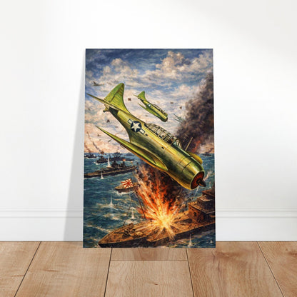 DARE DEVIL ACES POSTER WWII DOGFIGHT PULP ART EXPLOSIVE AERIAL BATTLE ACTION 2