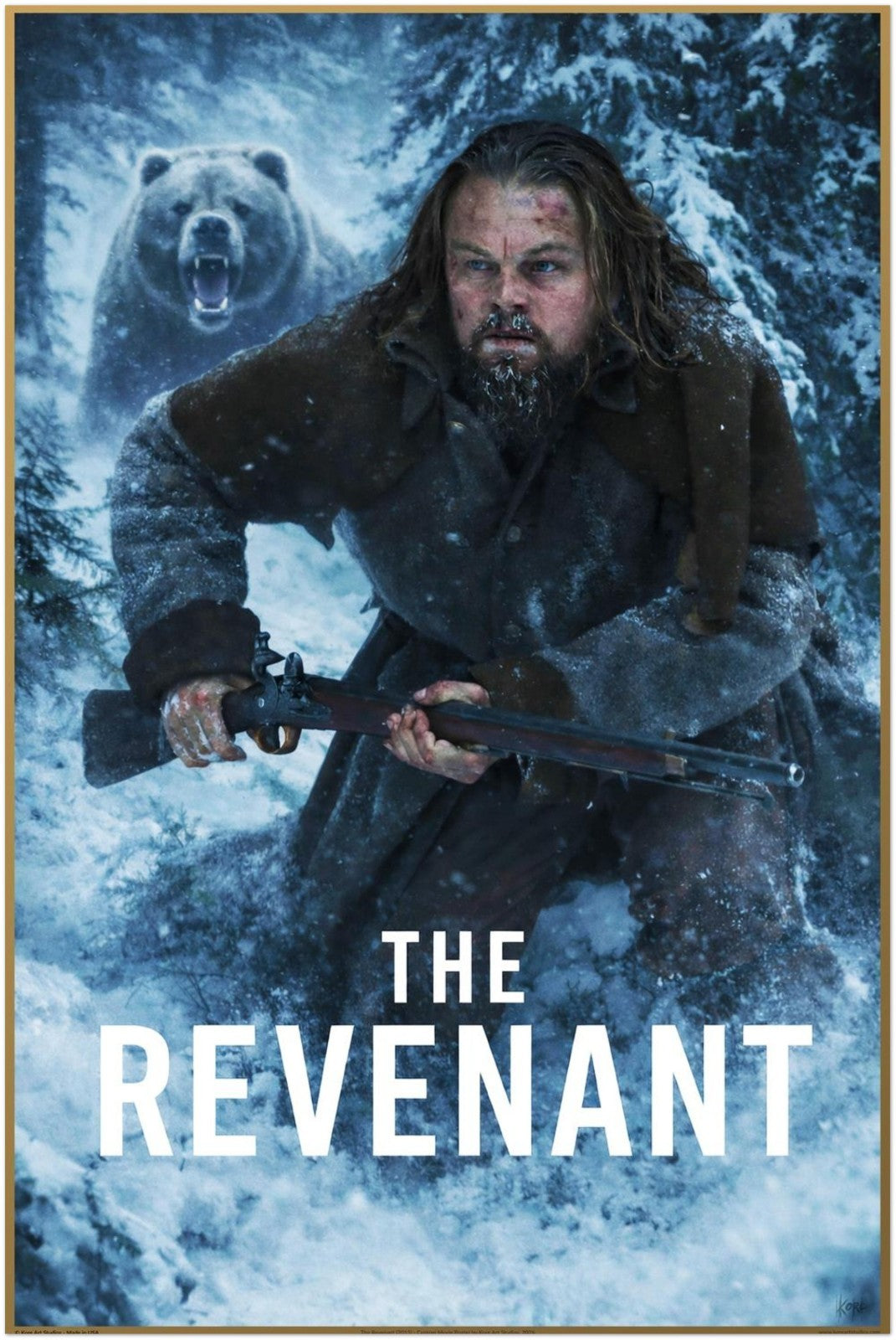 THE REVENANT MOVIE POSTER - BEAR THREAT - KORE ART STUDIOS EXLUSIVE