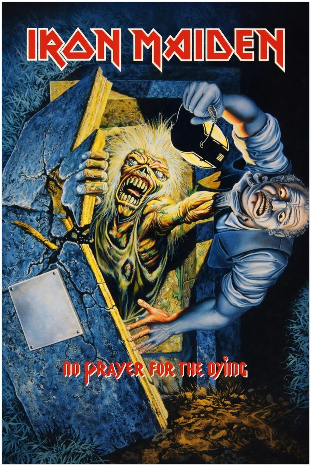 Iron Maiden - No Prayer for The Dying Album Poster - Heavy Metal Art