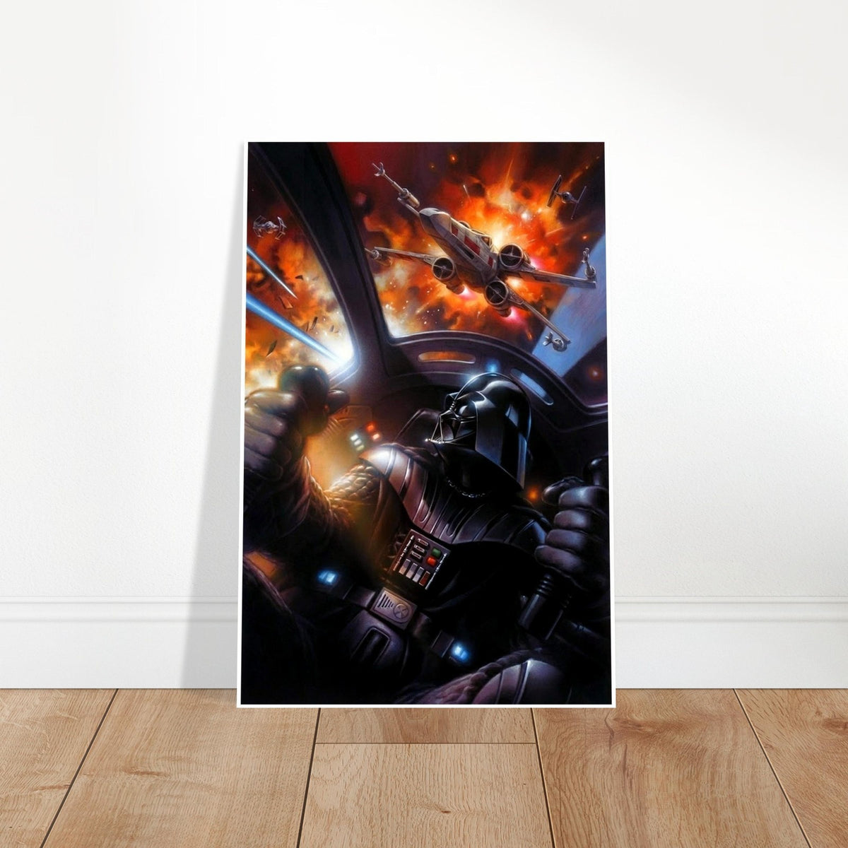 DARTH VADER X-WING SPACE BATTLE POSTER – STAR WARS ACTION ART 2