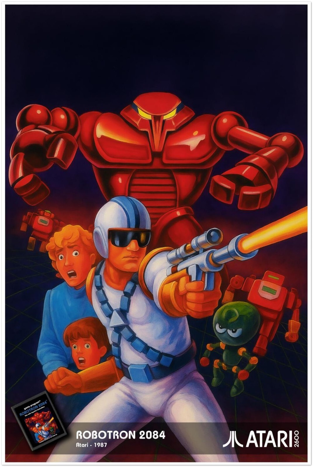 ATARI ROBOTRON 2084 1987 VINTAGE GAMING ROBOT SCI-FI ACTION POSTER