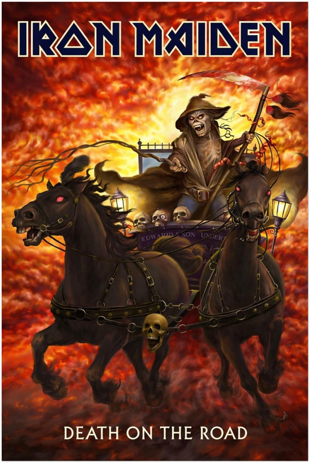 Iron Maiden - Death on The Road Album Poster - Heavy Metal Art