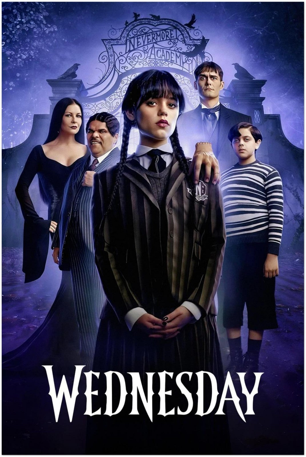 WEDNESDAY ADDAMS FAMILY POSTER – GOTHIC NEVERMORE ACADEMY WALL ART