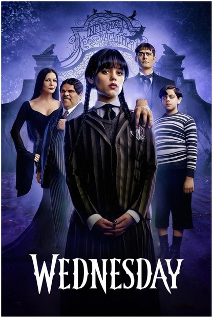 WEDNESDAY ADDAMS FAMILY POSTER – GOTHIC NEVERMORE ACADEMY WALL ART