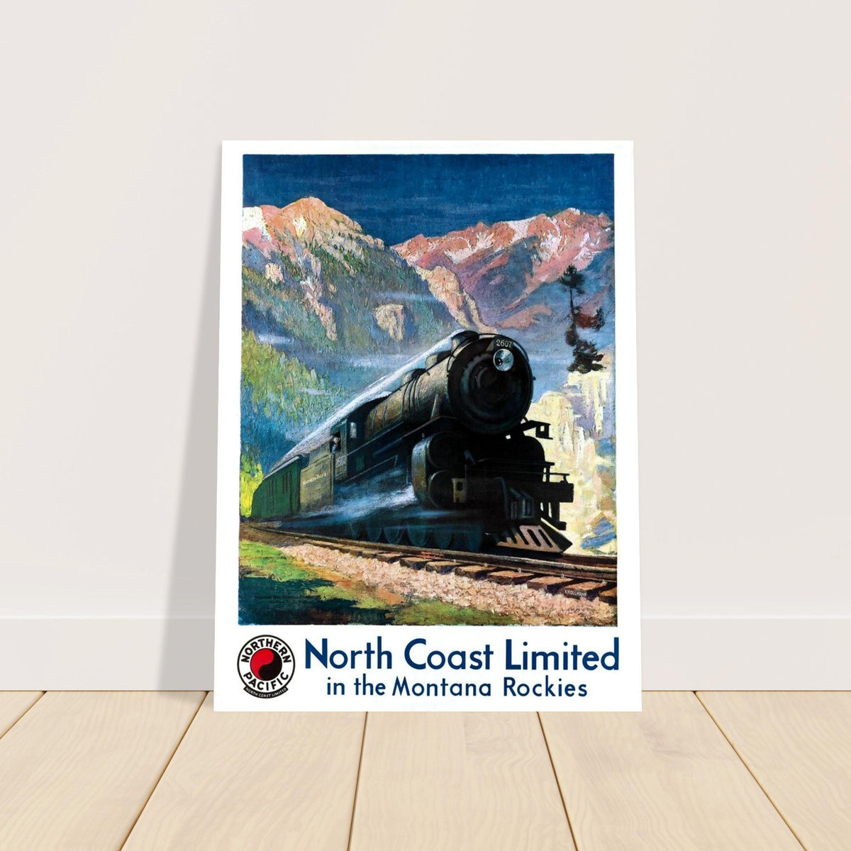 NORTH COAST LIMITED NORTHERN PACIFIC RAILWAY MONTANA ROCKIES VINTAGE POSTER 2