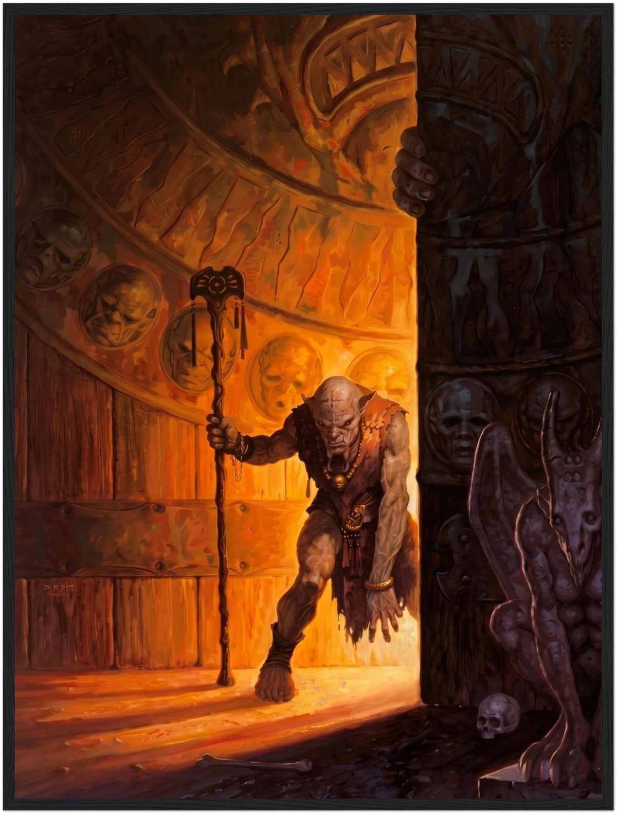 The Gatekeeper by Gerald Brom (1994) - Framed Poster 24in x 32in