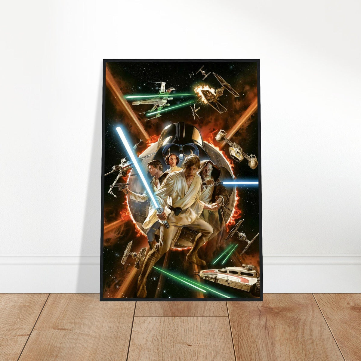 Star Wars Framed Poster, Alex Ross 2025 Art Tribute, Luke Skywalker & Galactic 2
