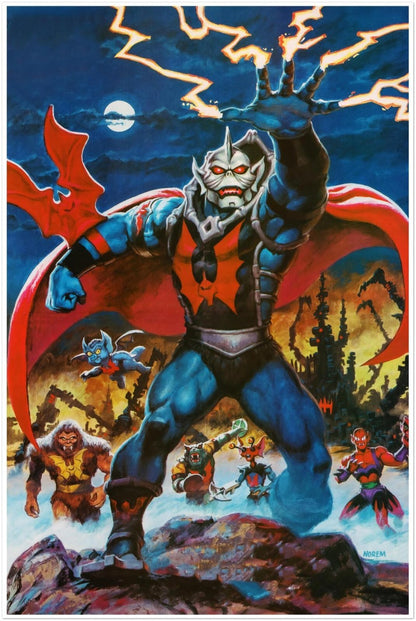 HORDAK MASTERS OF THE UNIVERSE POSTER - EVIL HORDE VILLAIN LIGHTNING ART