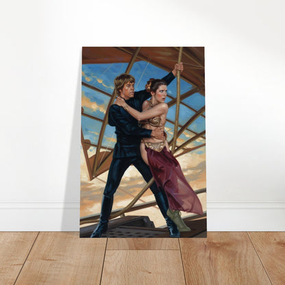 STAR WARS INSPIRED POSTER – LUKE SKYWALKER AND PRINCESS LEIA ICONIC SCENE 2