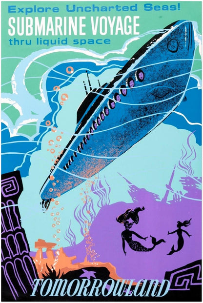 DISNEY - SUBMARINE VOYAGE - TOMORROWLAND ATTRACTION POSTER
