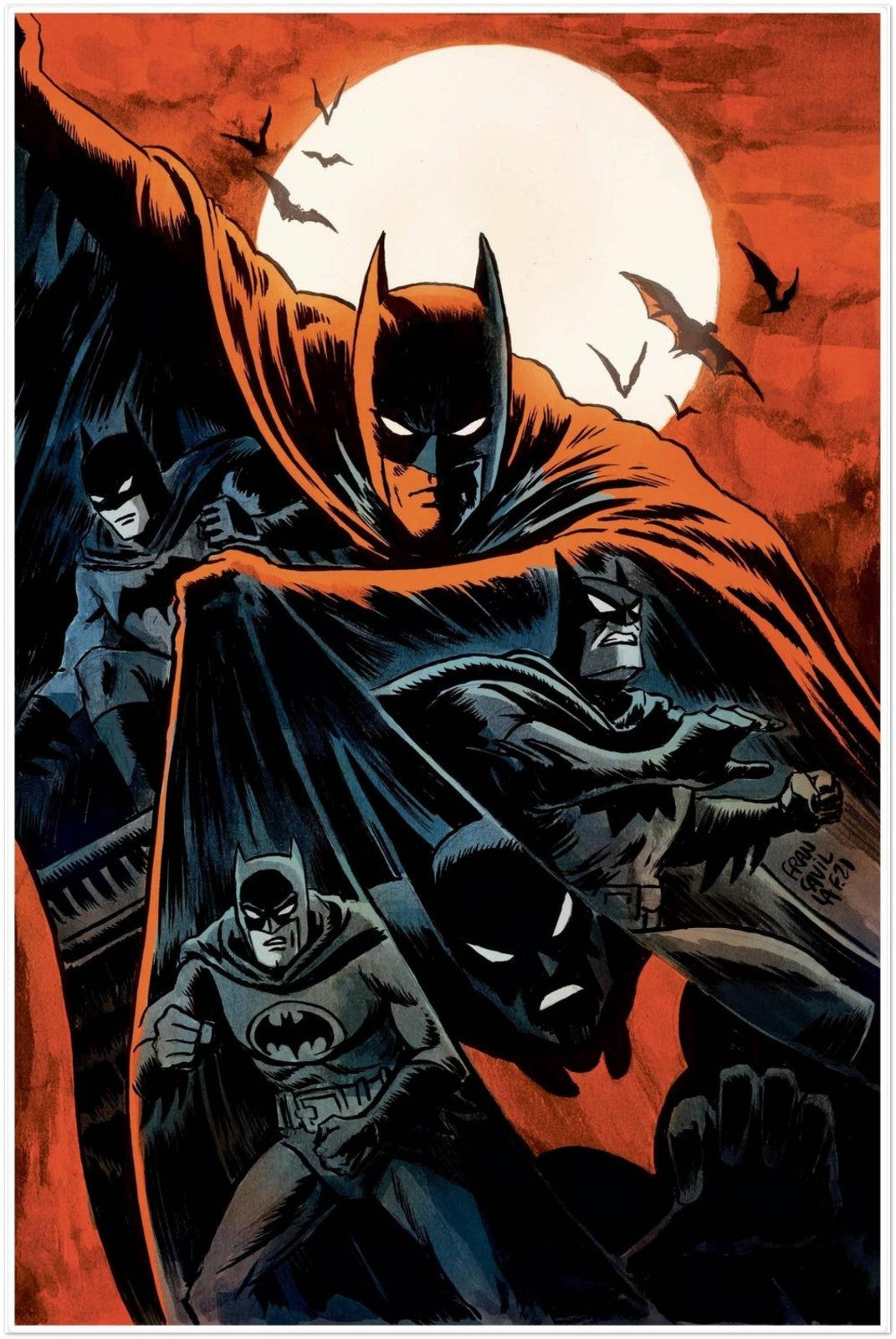 LEGENDS of The DARK KNIGHT #1 TEAM CVR BY FRANCESCO FRANCAVILLA