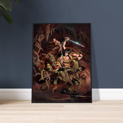 The Savage Sword of Conan #6 Cover Art by Alex Niño (1975) - Framed Poster
