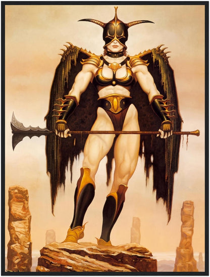 The Valkerie by Gerald Brom (1992) - Framed Poster 24in x 32in