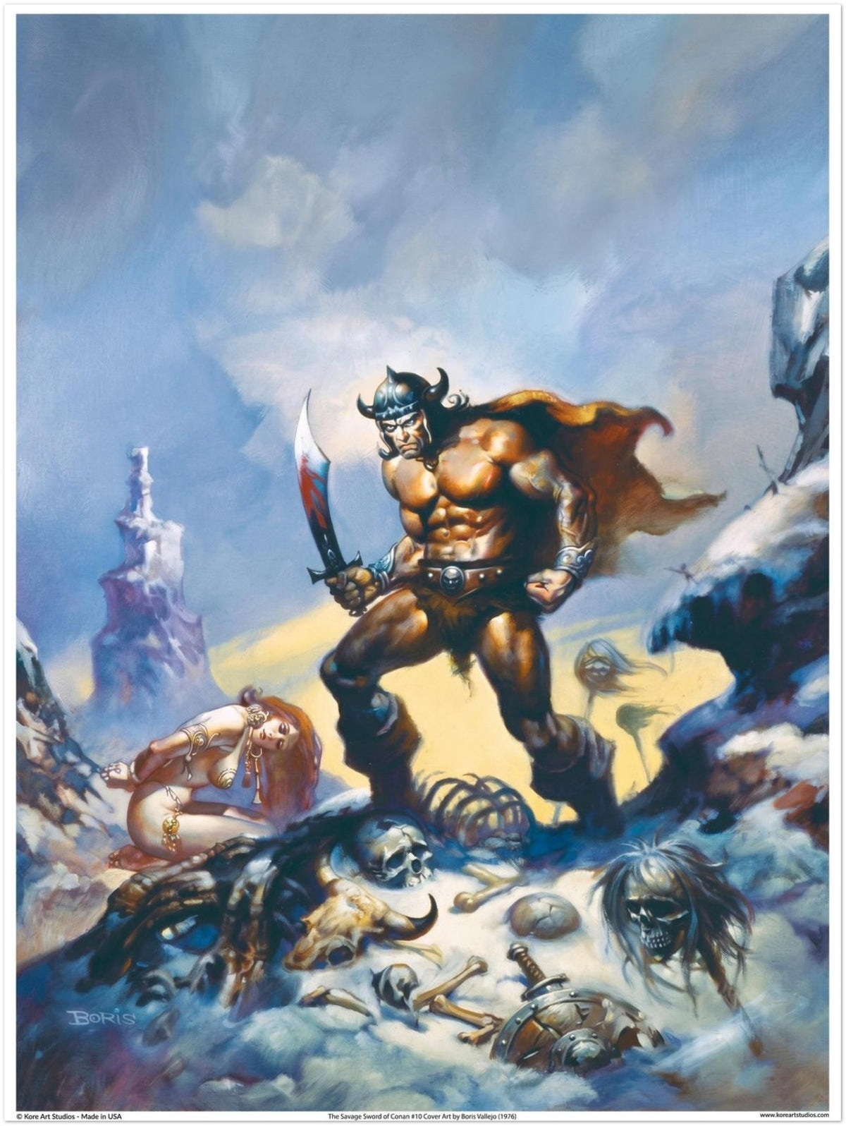 The Savage Sword of Conan #10 Cover Art Poster by Boris Vallejo - 1976