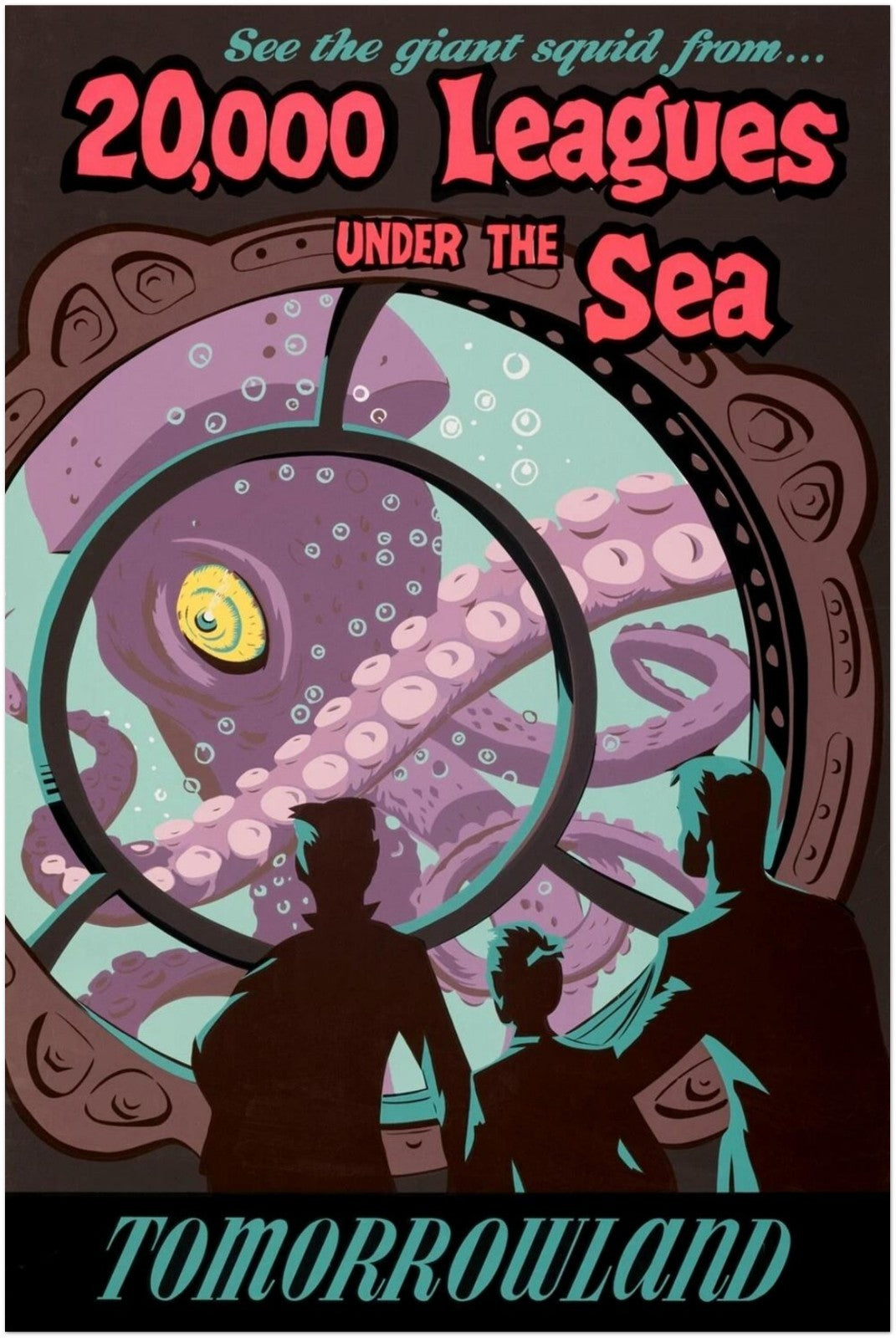 DISNEY - 20,000 LEAGUES UNDER THE SEA - TOMORROWLAND ATTRACTION POSTER