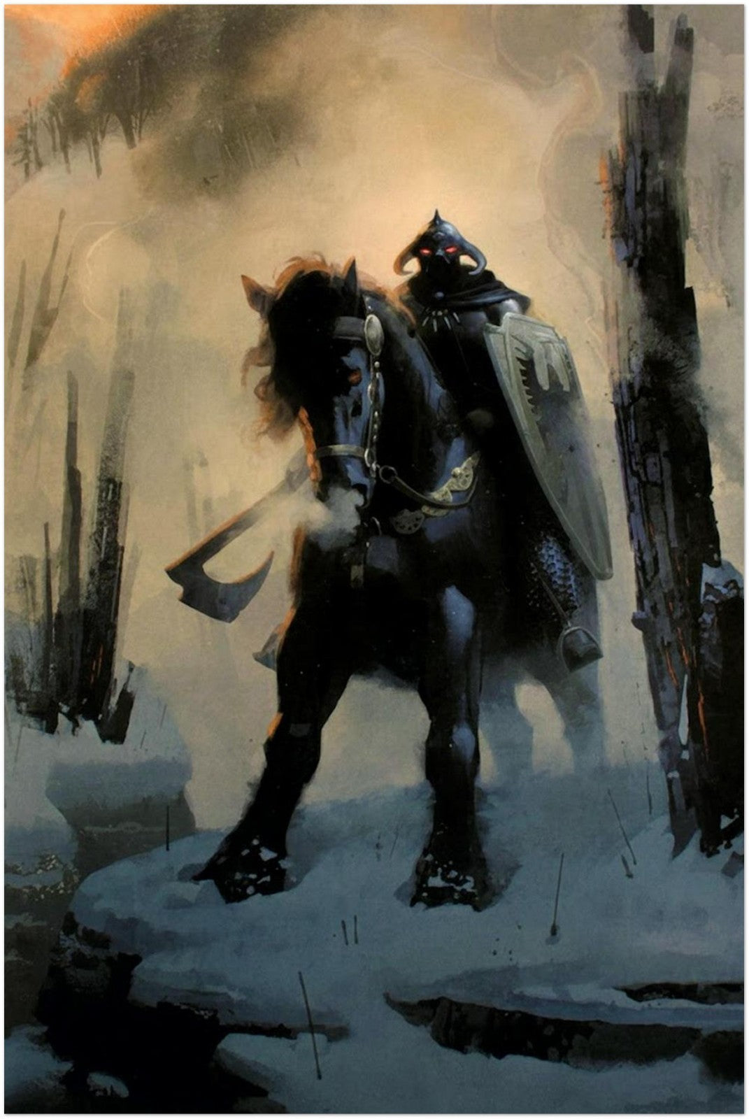 Death Dealer by Frank Frazetta - Poster of Magazine Cover Artwork - Comics Art