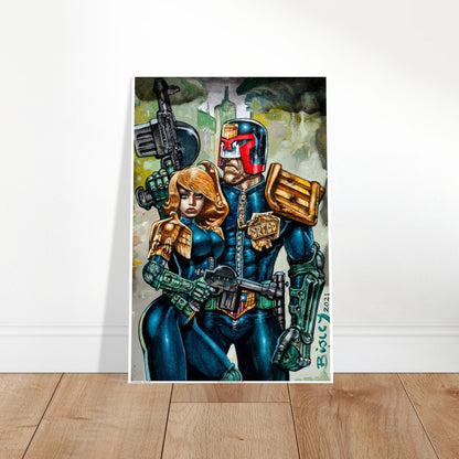 Judge Dredd & Psi-Judge Poster – Re-Print of Simon Bisley’s 2021 Artwork 2