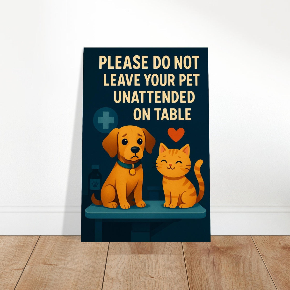 VET CLINIC PET SAFETY WARNING VETERINARY EXAMINATION ROOM POSTER 2