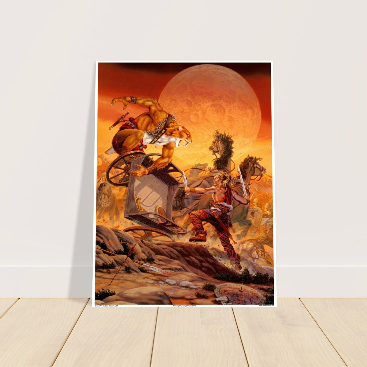 Larry Elmore Werenight Fantasy Art Poster Werecat Sword & Sorcery RPG 1997 2