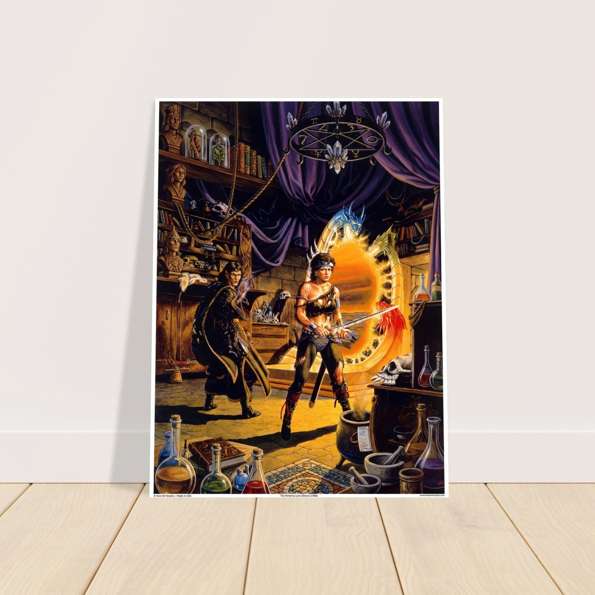 Dragonlance The Portal Fantasy Art Poster Larry Elmore AD&D Dragonlance 1986 2