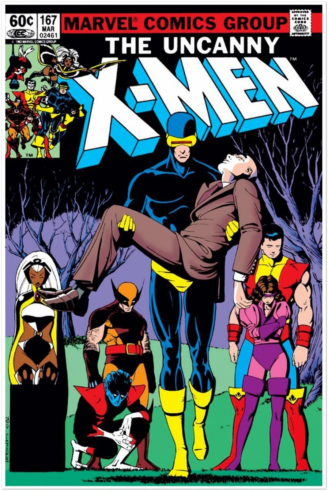 UNCANNY X-MEN 167 MARVEL COMICS CYCLOPS STORM WOLVERINE VINTAGE POSTER