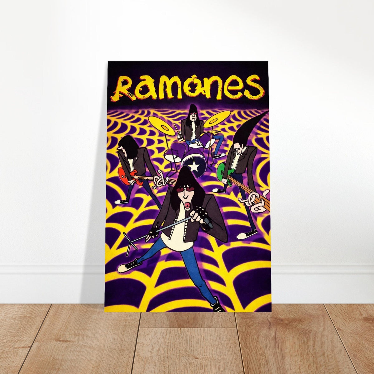 Ramones Poster – Greatest Hits Live – Punk Rock Live Illustration 1980s 2