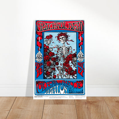 GRATEFUL DEAD 1966 SKULL AND ROSES AVALON BALLROOM PSYCHEDELIC POSTER 2