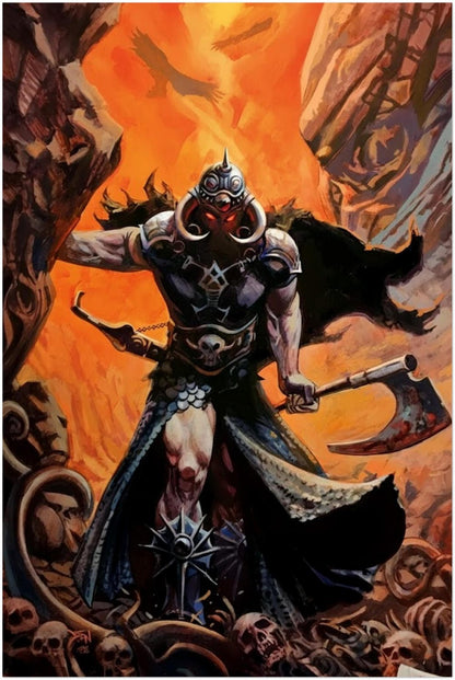 Death Dealer by Frank Frazetta - Poster of Magazine Cover Artwork - Comics Art