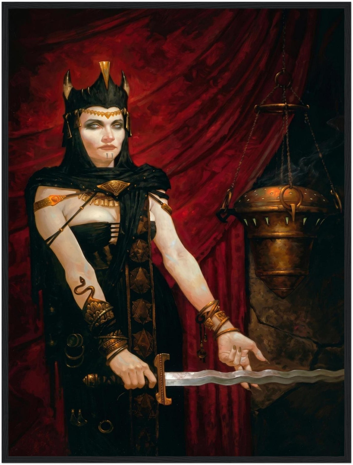 Ghoul Queen by Gerald Brom (1998) - Framed Poster 24in x 32in