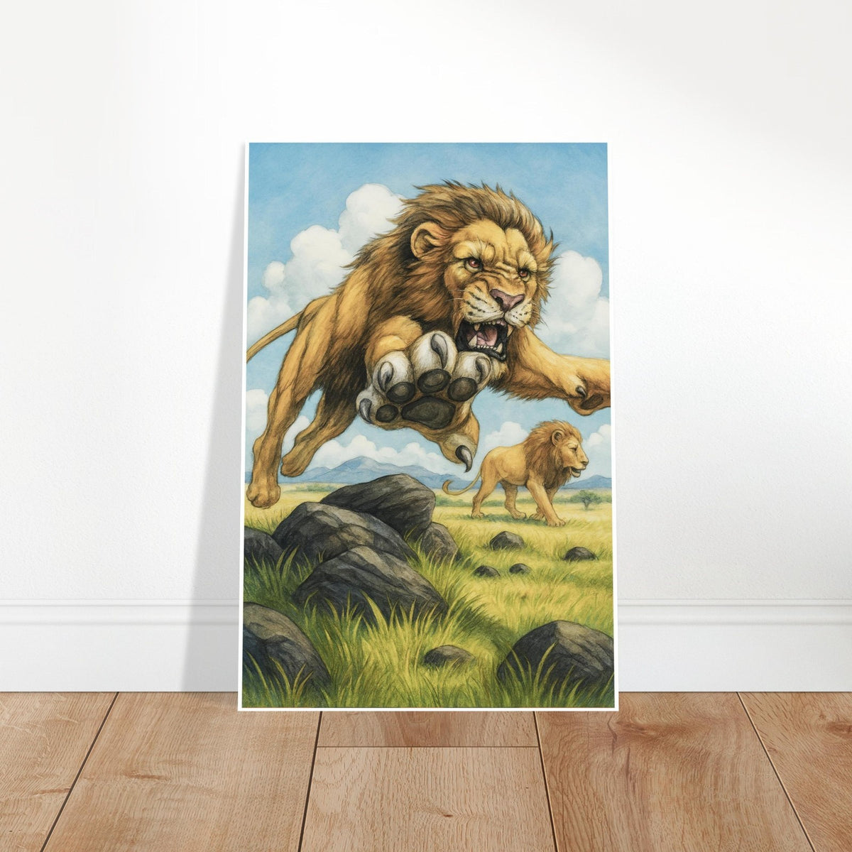 SAVANNAH LIONS MAGIC THE GATHERING INSPIRED AFRICAN PRIDE FANTASY POSTER 2