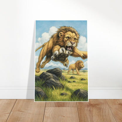 SAVANNAH LIONS MAGIC THE GATHERING INSPIRED AFRICAN PRIDE FANTASY POSTER 2