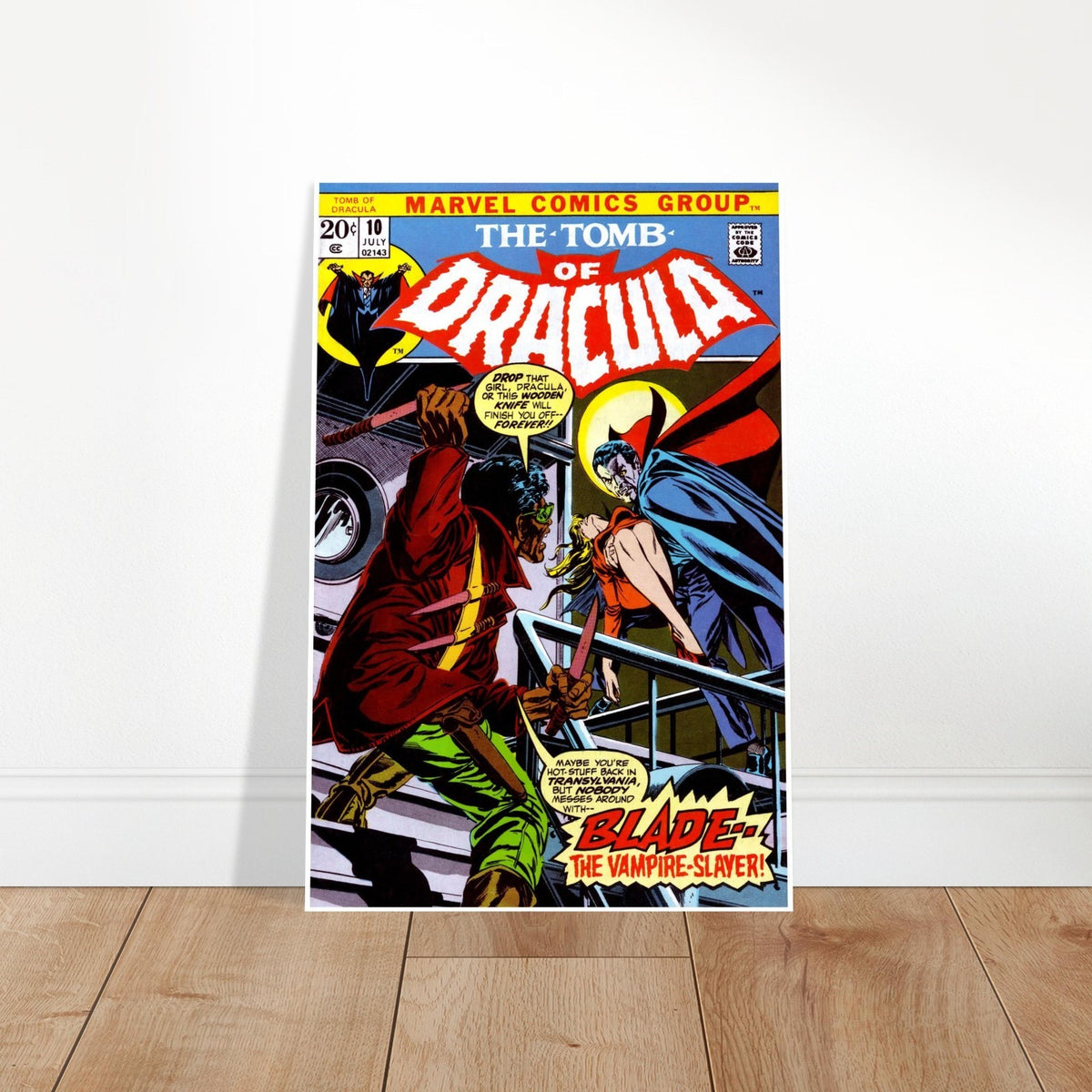 TOMB OF DRACULA 10 MARVEL COMICS BLADE VAMPIRE SLAYER HORROR POSTER 2