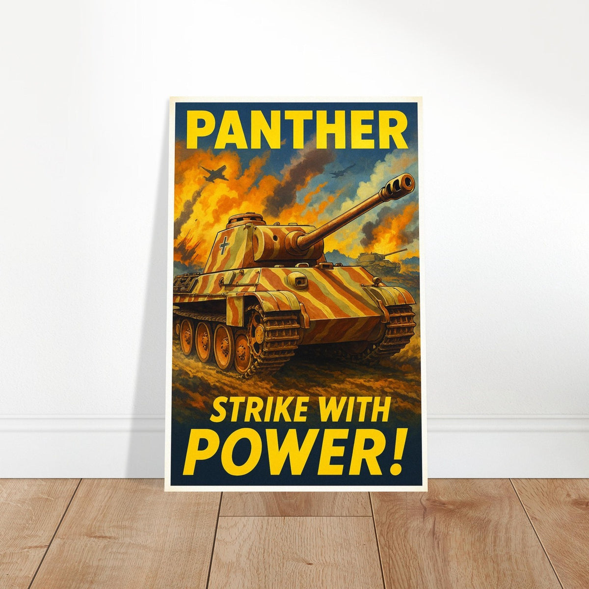 PANTHER TANK POSTER - WWII GERMAN ARMOR MILITARY HISTORY VINTAGE WAR ART 2
