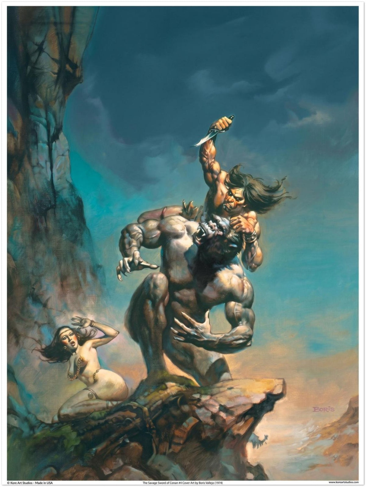 The Savage Sword of Conan #4 Cover Art Poster by Boris Vallejo - 1974