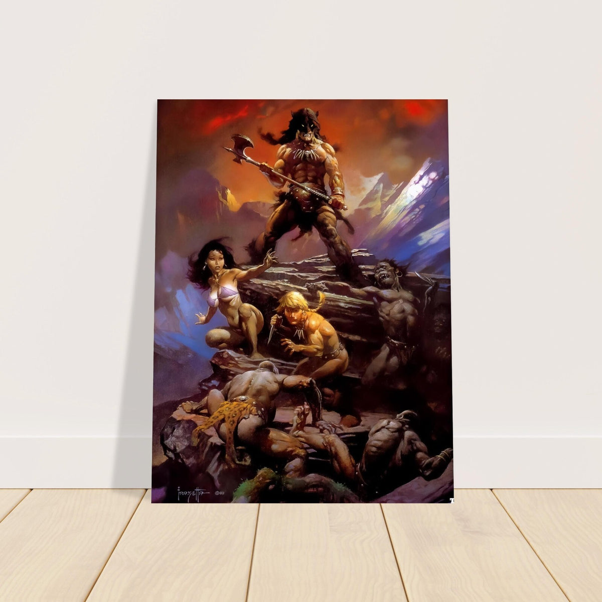 Fire and Ice by Frank Frazetta – 1983 Fantasy Poster – Savage Warrior Art 2