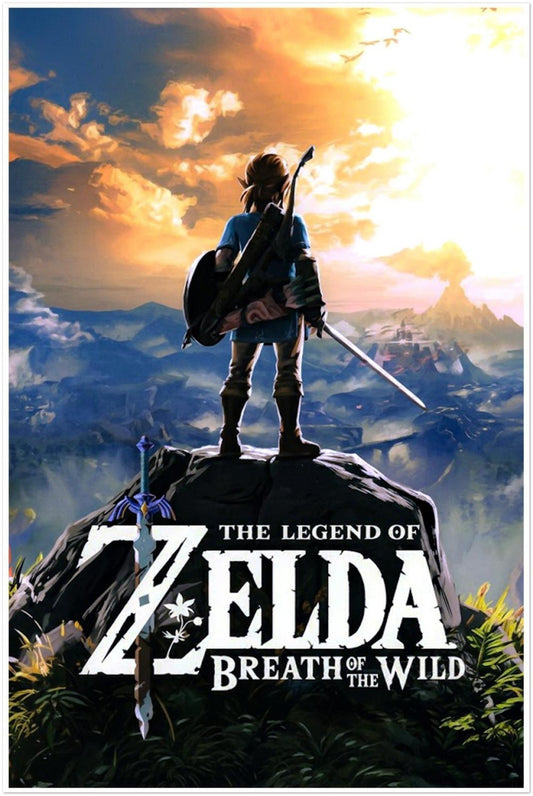 THE LEGEND OF ZELDA - BREATH OF THE WILD POSTER - LINK HORIZON VIEW ART PRINT