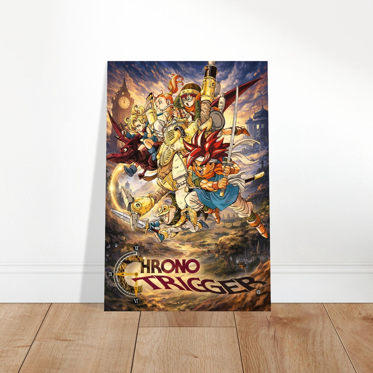 CHRONO TRIGGER POSTER GAME COVER ART TIME TRAVEL JRPG PARTY AKIRA TORIYAMA STYLE 2