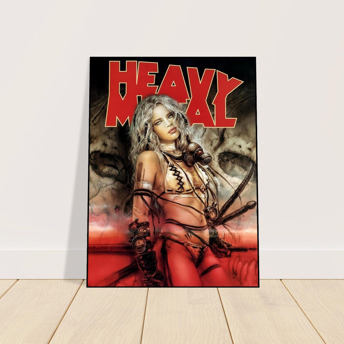 LUIS ROYO - HEAVY METAL - POST-APOCALYPTIC WARRIOR POSTER - MAGAZINE V28N4 2