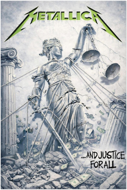 Metallica - And Justice for All Album Poster - Heavy Metal Art Fan Decoration