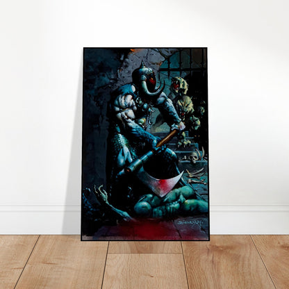 SIMON BISLEY DEATH DEALER POSTER – BLOODY DUNGEON EXECUTION SCENE WITH MONSTERS 2