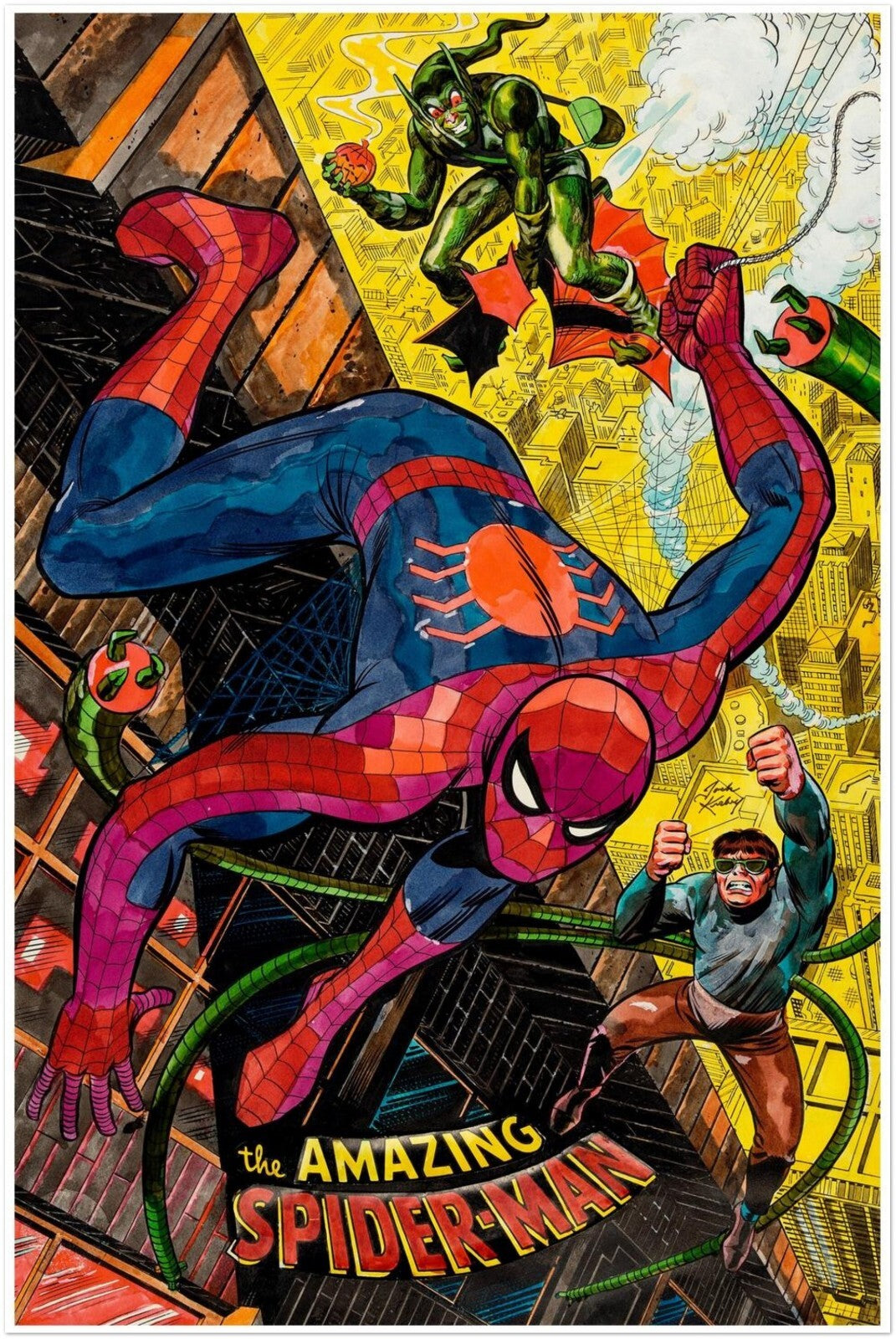 Amazing Spider-Man Poster – Jack Kirby & John Romita Sr. Villains Tribute Art