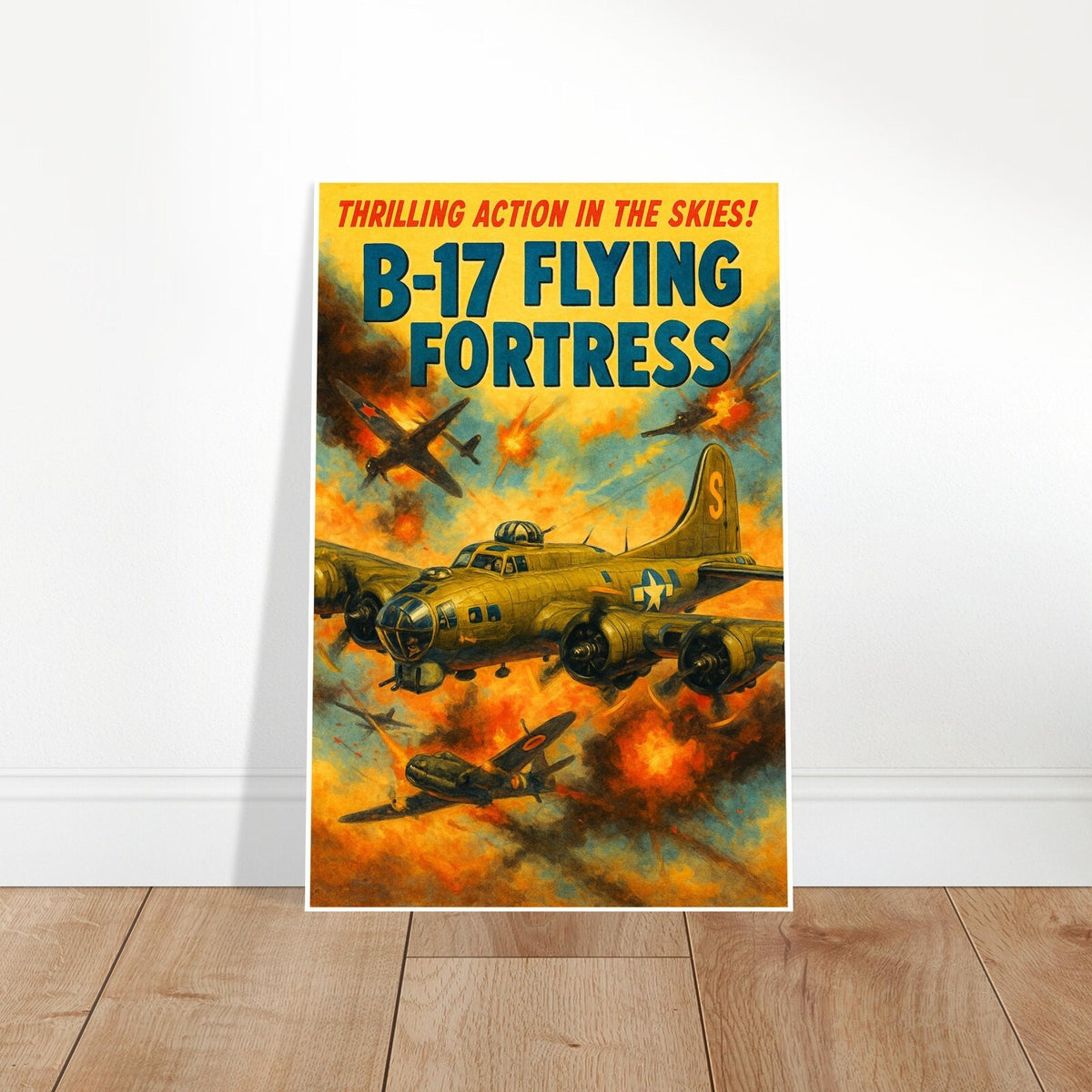 B-17 FLYING FORTRESS BOMBER POSTER - THRILLING ACTION - FREE SHIPPING 2