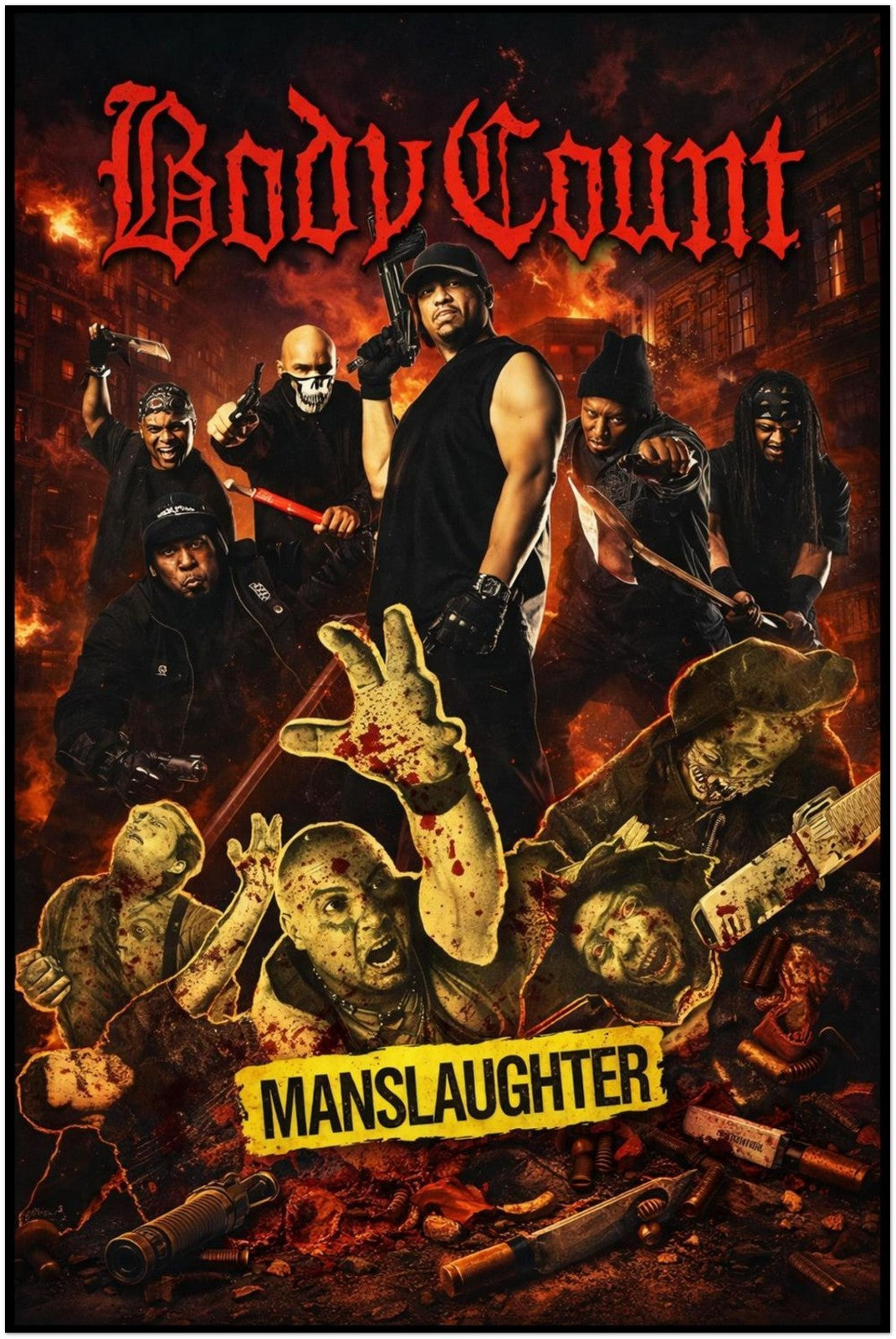 Body Count Poster - Manslaughter Album Art - Heavy Metal Wall Art Fan Decoration