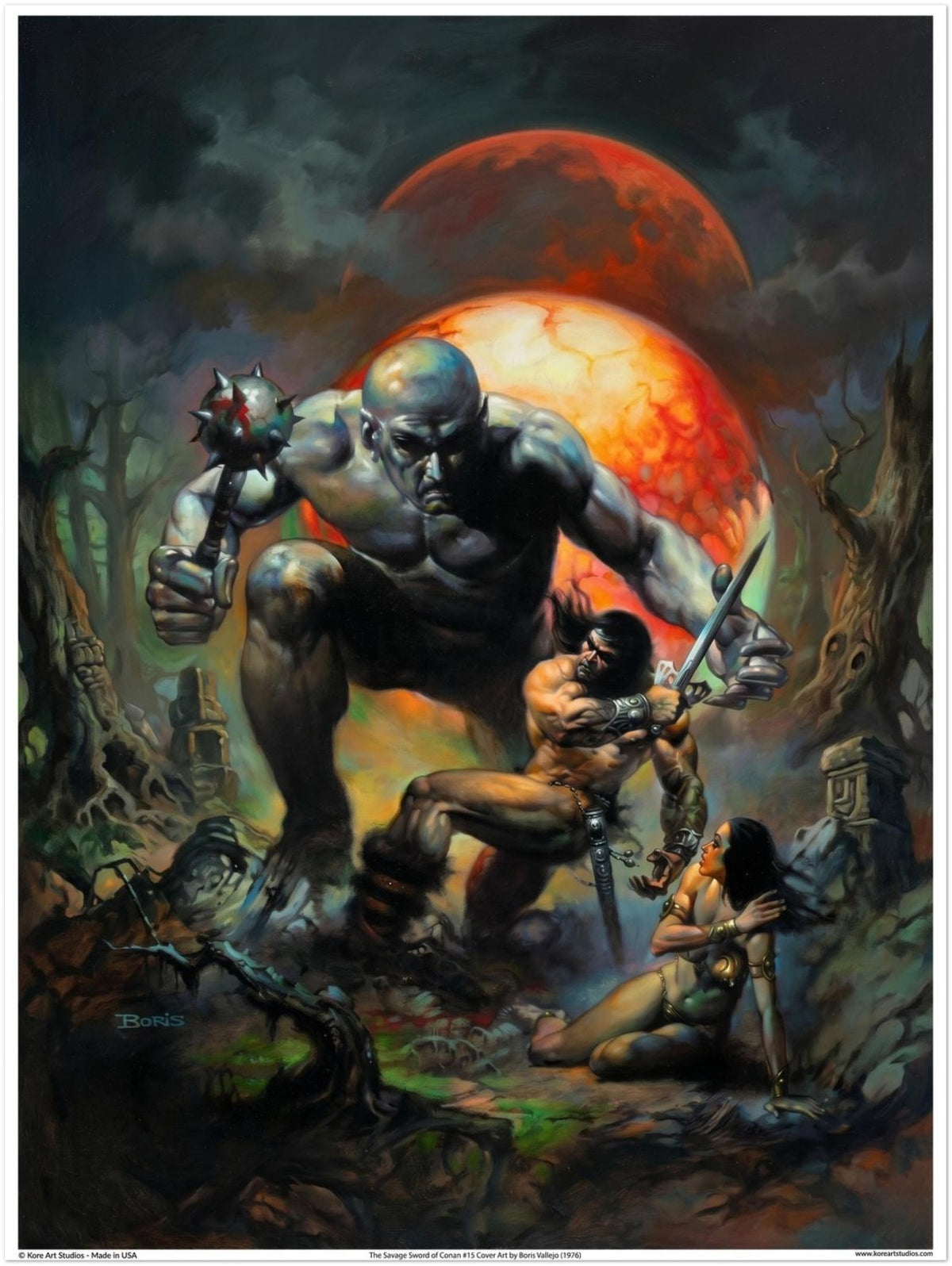 The Savage Sword of Conan #15 Cover Art Poster by Boris Vallejo - 1976