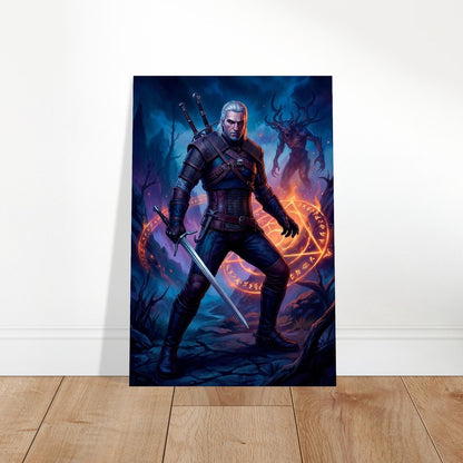 GERALT THE WITCHER POSTER - Dark Fantasy Warrior Art - Original Kore Studios Des 2